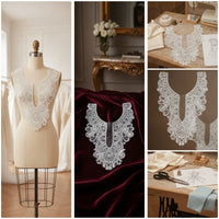 Embroidered False Collar Floral Detachable Collar Versatile Neck Accessory Formal for Brides