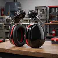 Hearing Protector with Helmet Attachment Noise Reduction Hard Hat Earmuffs Helmet Earmuffs over-Ear Sound Dampening