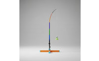 Solo Badminton with Elastic Pole User-Friendly Badminton with Telescopic Elastic Rod Glowing for Court