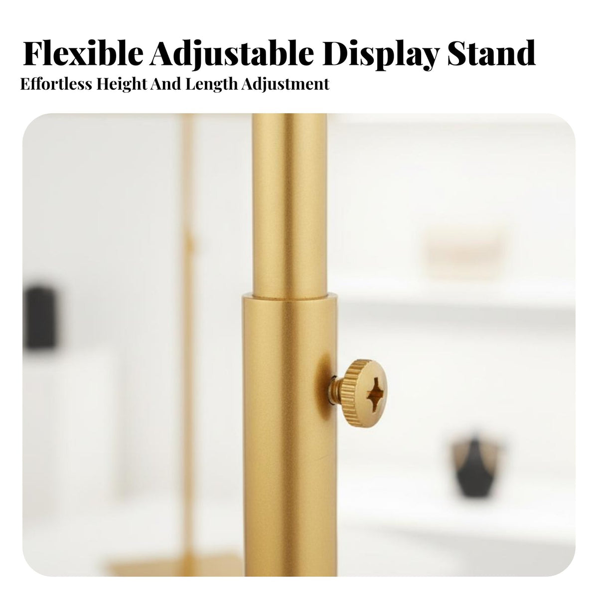 Crossbar Display Stand Stainless Steel Metal Display Stand Display Stand Stable Base Metal Purse Holder for Boutique Owners, Market Vendors