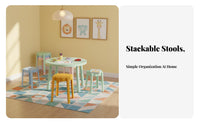 Stackable cumulusShaped Stool Space-Saving Indoor Furniture Thickened Construction Backless Seat multi-functional for homeowners, host Hosts, Dining Room, Entryway, Bathroom, Home Bar