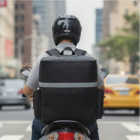 Food Delivery Backpack with Side Pockets Reflective Delivery Backpack with Frame Heavy-Duty for Couriers