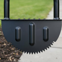 Detachable Design Manual Step Edger Footplate Crescent Step Edger Ergonomic T-Grip Serrated Border Trimmer Heavy Duty Steel for Gardeners, Homeowners, Garden, Yard, Pathway, Flower Bed