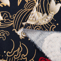 Japanese Style Koi Fish Cotton Fabric for DIY Clothing and Crafts