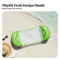 Inflatable Pool Hammock Foldable Mesh Pool Hammock Portable Mesh Water Lounger for Adults, Seniors, Summer Vacation, Sea, Beach