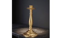 Candlestick with Fluted Base Polished Taper Candle Holder Fluted Candlestick Holder Sturdy Versatile for Dining Tables