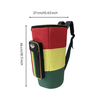 Drum Bag with Zippered Top Cover Thickened Hand Drum Backpack Cylindrical Hand for Percussionists