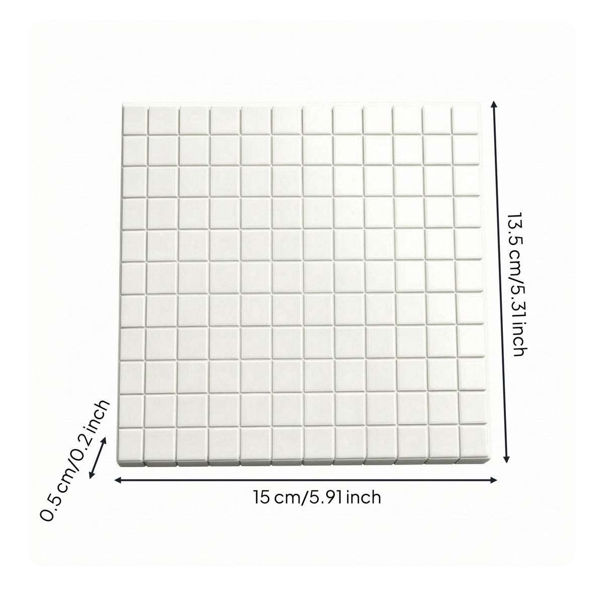 1:12 Scale Wall Decal White Wall Decal Raised Grid Peel and Backsplash