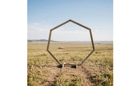 Octagonal Arch with Base Freestanding Wooden Wedding Arch Frame Geometric Wooden Archway for Event Planners, Florists, Outdoor Events