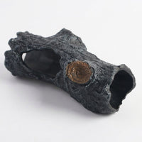 Realistic Driftwood Aquarium Cave Decoration, Large Hollow Tree Trunk Caves and Hides for Aquatic Life, Prawn and Reptiles