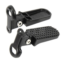 Universal Foot Pegs with Folding Bracket Collapsible Rear Pedals with Foldable Design Space-Saving Rear Bike Footrest Pedals Heavy-Duty for Passengers