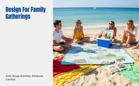 Thickened Outdoor Mat, Aluminum Film Tent Blanket, Waterproof, Foldable, Portable, Camping, Multi-Person