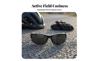 Glare-Reducing Driving Glasses Lightweight Cycling Sunglasses Windproof Jog Ning Glasses Shock Resistant Half-Frame Sunglasses