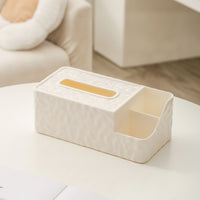 Tissue Box with Side Compartment Multifunctional Tissue Box Cover with Organizer Practical Stylish for Desk, Vanity
