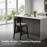 With supportrest Highspine Wooden Stool Nordic Aesthetic countertool Minimalist design Counter Chair Modern Design for Adults, Homeowners, Hosts, Home Bar, Dining Room, Kitchen Island