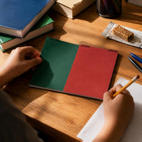 Flip-Top Detachable Grid/Lined/Blank Notebook Set for Students, 120 Pages, Vintage Colors