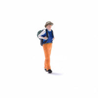 Photo Prop 1:87 Hiking Figure Realistic Design 1/87 Scale Figure for Mountain Scene