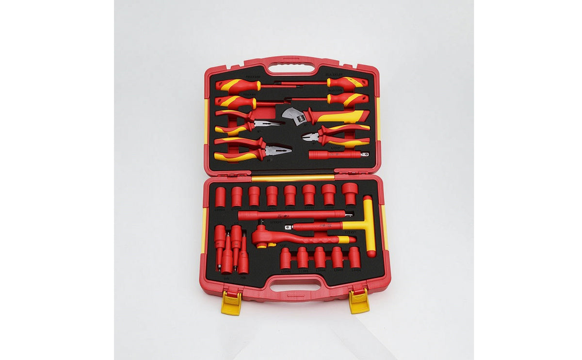 29-Piece Insulated Tool Kit Automotive Tool Set Professional Hand Tools for Mechanics, Home-Improvers, Electrical Work, Roadside Emergencies