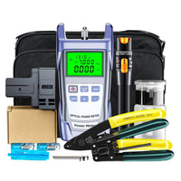 Optical Power Meter Kit Portable Case Fiber Scribe Set Compact Fiber Fault Tracer Set for Technicians