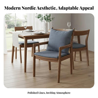 Nordic Design Upholstered Armchair Minimalist design Dining Chair With Armrests Household Seating Padded Seat for Adults, Homeowners, Interior Decorators, Restaurant, Home Office, Living Room, cozy corner alcove