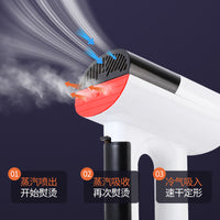 Portable Handheld Steam Iron with Vacuum Suction, 3 Temperature Settings, US Plug