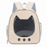 Cat Backpack Carrier Mesh Side Panels Travel Pack Padded Shoulder Straps