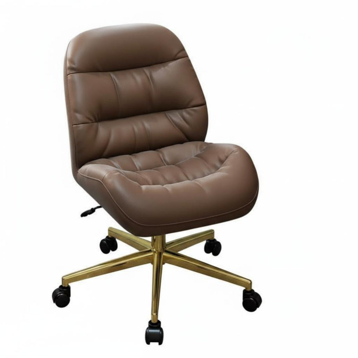 Adjustable Height Armless Rolling Computer Chair 360° Swivel Armless Rolling Chair Space-Saving Office Furniture Ergonomic Design for Students, Telecommuting Workers, Adults, Bedroom, Study Room, Workstation