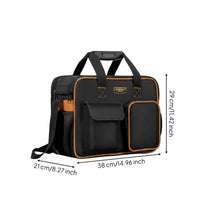 Large Capacity Electrician Tool Bag Thickened Canvas Tool Bag Multi-Pocket Storage Heavy Duty for Electricians, Technicians, Workshop, Job Site