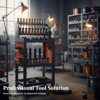 Heavy Duty Machining Center Tool Trolley Long-Lasting Mobile CNC Tool Trolley Locking Wheels Workshop Furniture Large Capacity for Machinists, Manufacturers, Mechanics, Factory, Warehouse, Garage