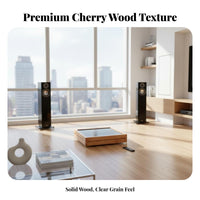 Mortise and Tenon Joint Cherry Wood Audio Platform Artisan-Made Single Tier Amplifier Stand Wooden High-Fidelity Isolation Stand for Audiophiles