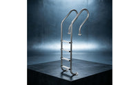 4-Step Pool Ladder Stainless Steel Ladder with Handrails Rust-Resistant for Families, in-Ground Pools