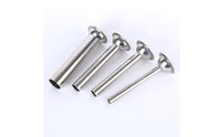 4 Pieces Stainless Steel Sausage Stuffing Tube Metal Sausage Stuffer Tube Polished Hardware Heavy-Duty for Butchers, Home Cooks, Diyers, Meat Processing, Kitchen