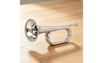 Ceremonial Brass Bugle with Gloves Compact Instrument Long-Lasting for School Bands