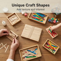 Craft Wood Sticks for DIY Projects - Ice Cream Bar Sticks, Colored Popsicle Sticks, Craft Wood Pieces
