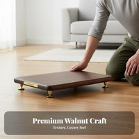 Reduces Resonance Soundbar Vibration Damping Riser Improves Sound Quality Subwoofer Isolation Base Anti-Slip Feet Walnut Wood Speaker Stand Hand-Polished Finish for Audiophiles, High-Fidelity Enthusiasts, Home Theater, Living Room
