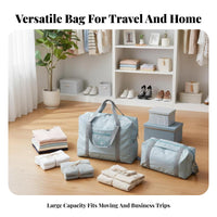 Foldable Travel Bag Portable Waterproof Luggage Bag Lightweight Travel Duffel with Trolley Sleeve for Men, Students, Moving, Weekend Getaways, Airport