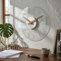 Minimalist Wall C-Clock Wooden Hands Home Decor Linear Markers