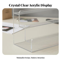 Acrylic Card Display Stand Transparent Acrylic Display Stand Multi-Tier Card Holder Space-Saving Clear Step Shelf Versatile