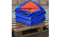 Heat Insulating Heavy Duty Waterproof Tarp Rain and Sun Protector Tear-Resistant & Tear Proof PE Tarpaulin Cover Reinforced Grommets for Campers, Truckers, Patio Shade, Camping, Construction