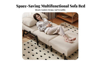 Foldable Armchair Sleeper 2-in-1 Design Pull-extendable Sleeper Armchair Multi-Functional Sofa Bed Space-Saving for Guests, Apartment Dwellers, College Students, Small areas, Bedroom, Home Office