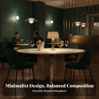 Oval Marble Dining Table European Design Minimalist Marble Surface Table Luxurious and Grand Household Furniture for Homeowners, Families, Villa