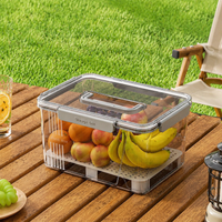 Outdoor Storage Box, Weatherproof Garden Storage Box for Cushions, Sealed Storage Box with Lid, Drain Board for Outdoor Use