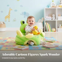Anti-Rollover Design creatureShaped Sitting Coach Spinal Support Soft Fabric Creature Learning Chair Sit-up Training Aid Baby Floor Seat Removable and Washable for Infants, Toddlers, New Moms, Nursery, Playtime, Indoors, Living Room