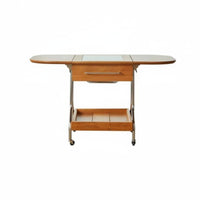 Space-Saving Foldable 2-Tier Trolley space-efficient Design Side Table adaptable Household Furniture Sturdy Construction for Apartment Dwellers, Office Workers, hosts, Living Room, Small areas, Bedroom, Kitchen
