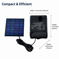 Solar Fountain Pump Kit, 110x110mm Floating Solar Water Fountain for Pond, Garden, Patio, Outdoor Composite