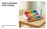 Educational 3-in-1 Musical Instrument Promotes Hand-Eye Coordination 8-Note Xylophone Piano Sensory Development Toddler Keyboard Xylophone Polished Edges for Toddlers, Babies, Preschoolers