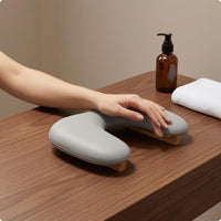 Folding Nail artwork Hand Pillow Support Structure Wood and Leather Hand Pillow Comfortable Beauty Accessory