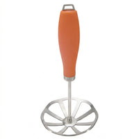 Long Handle Detachable Potato Masher Perforated Plate Stainless Steel Potato Masher Lightweight Mashing Utensil