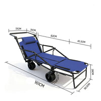 All Terrain Cart with Adjustable Backrest Heavy Duty Reclining Cart Easy to Store Folding Wagon Compact for Campers, Outdoor Enthusiasts, Camping, Picnics, Beach