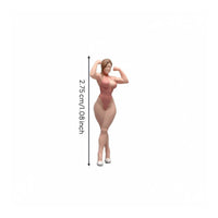 Athletic Woman Figurine Detailed Athletic Woman Figure Realistic Design Diorama Accessory for Model Hobbyists